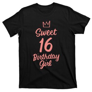 16th Birthday Idea N Sweet 16 Year Old Girl T-Shirt