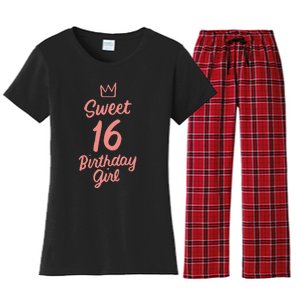 16th Birthday Idea N Sweet 16 Year Old Girl Women's Flannel Pajama Set