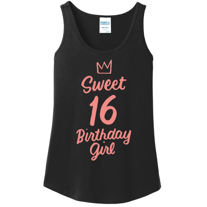 16th Birthday Idea N Sweet 16 Year Old Girl Ladies Essential Tank