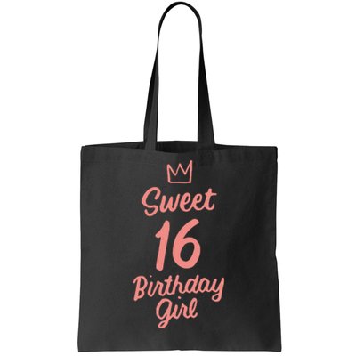 16th Birthday Idea N Sweet 16 Year Old Girl Tote Bag