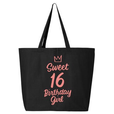 16th Birthday Idea N Sweet 16 Year Old Girl 25L Jumbo Tote