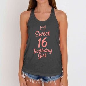 16th Birthday Idea N Sweet 16 Year Old Girl Women's Knotted Racerback Tank