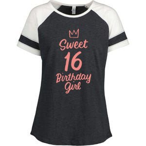 16th Birthday Idea N Sweet 16 Year Old Girl Enza Ladies Jersey Colorblock Tee