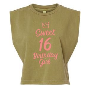 16th Birthday Idea N Sweet 16 Year Old Girl Garment-Dyed Women's Muscle Tee