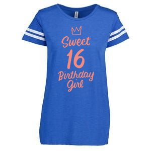 16th Birthday Idea N Sweet 16 Year Old Girl Enza Ladies Jersey Football T-Shirt