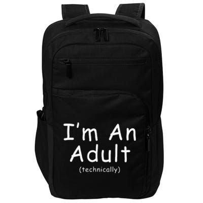 18th Birthday Im Adult Funny 18th Birthday Teen Birthday Impact Tech Backpack