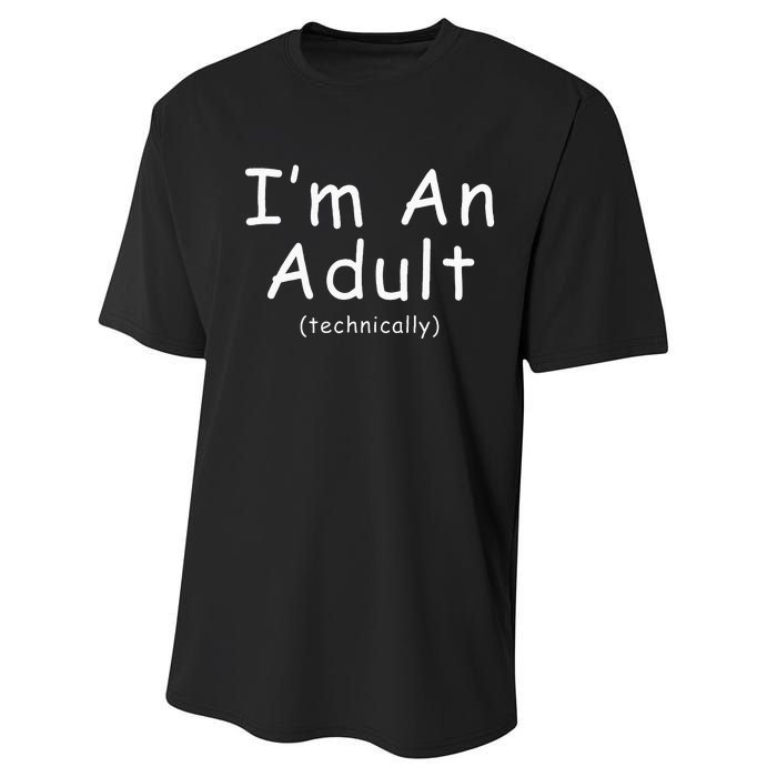 18th Birthday Im Adult Funny 18th Birthday Teen Birthday Performance Sprint T-Shirt