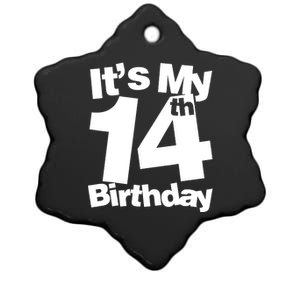 14th Birthday It's My 14th Birthday 14 Year Old Birthday Ceramic Star Ornament