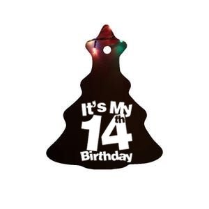 14th Birthday It's My 14th Birthday 14 Year Old Birthday Ceramic Tree Ornament