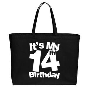 14th Birthday It's My 14th Birthday 14 Year Old Birthday Cotton Canvas Jumbo Tote