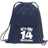 14th Birthday It's My 14th Birthday 14 Year Old Birthday Sweatshirt Cinch Pack Bag