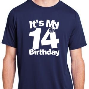 14th Birthday It's My 14th Birthday 14 Year Old Birthday Adult ChromaSoft Performance T-Shirt