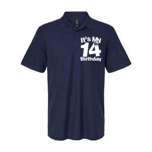 14th Birthday It's My 14th Birthday 14 Year Old Birthday Softstyle Adult Sport Polo