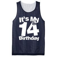 14th Birthday It's My 14th Birthday 14 Year Old Birthday Mesh Reversible Basketball Jersey Tank