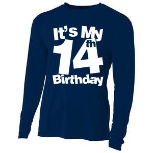 14th Birthday It's My 14th Birthday 14 Year Old Birthday Cooling Performance Long Sleeve Crew