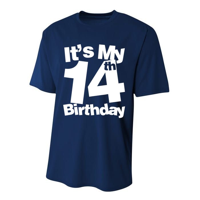 14th Birthday It's My 14th Birthday 14 Year Old Birthday Performance Sprint T-Shirt