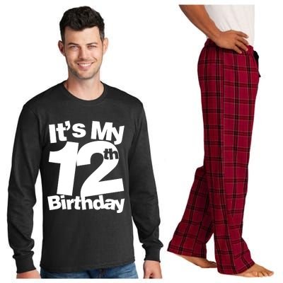 12th Birthday It's My 12th Birthday 12 Year Old Birthday Long Sleeve Pajama Set