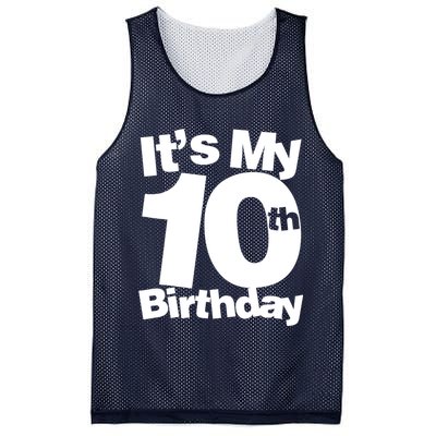10th Birthday It's My 10th Birthday 10 Year Old Birthday Mesh Reversible Basketball Jersey Tank
