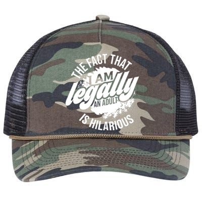 18th Birthday Im Legally An Adult Is Hilarious Funny Retro Rope Trucker Hat Cap