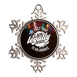 18th Birthday Im Legally An Adult Is Hilarious Funny Metallic Star Ornament