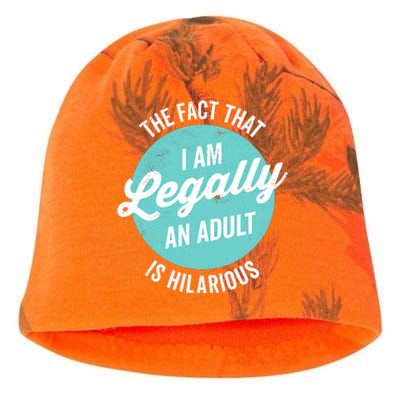 18th Birthday IM Legally An Adult Is Hilarious Funny Kati - Camo Knit Beanie