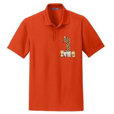 1st Birthday Jungle Animals Safari Giraffe Zebra Lion Wild Dry Zone Grid Polo