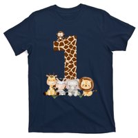 1st Birthday Jungle Animals Safari Giraffe Zebra Lion Wild T-Shirt