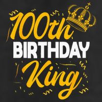 100th Birthday King Party Crown Bday Celebration Cool Comfort Performance Bucket Hat