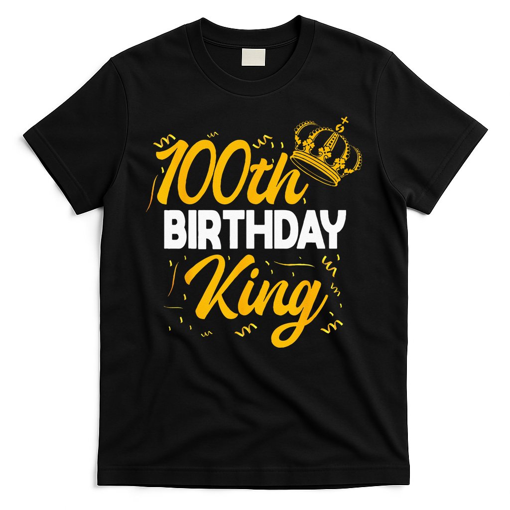 100th Birthday King Party Crown Bday Celebration T-Shirt