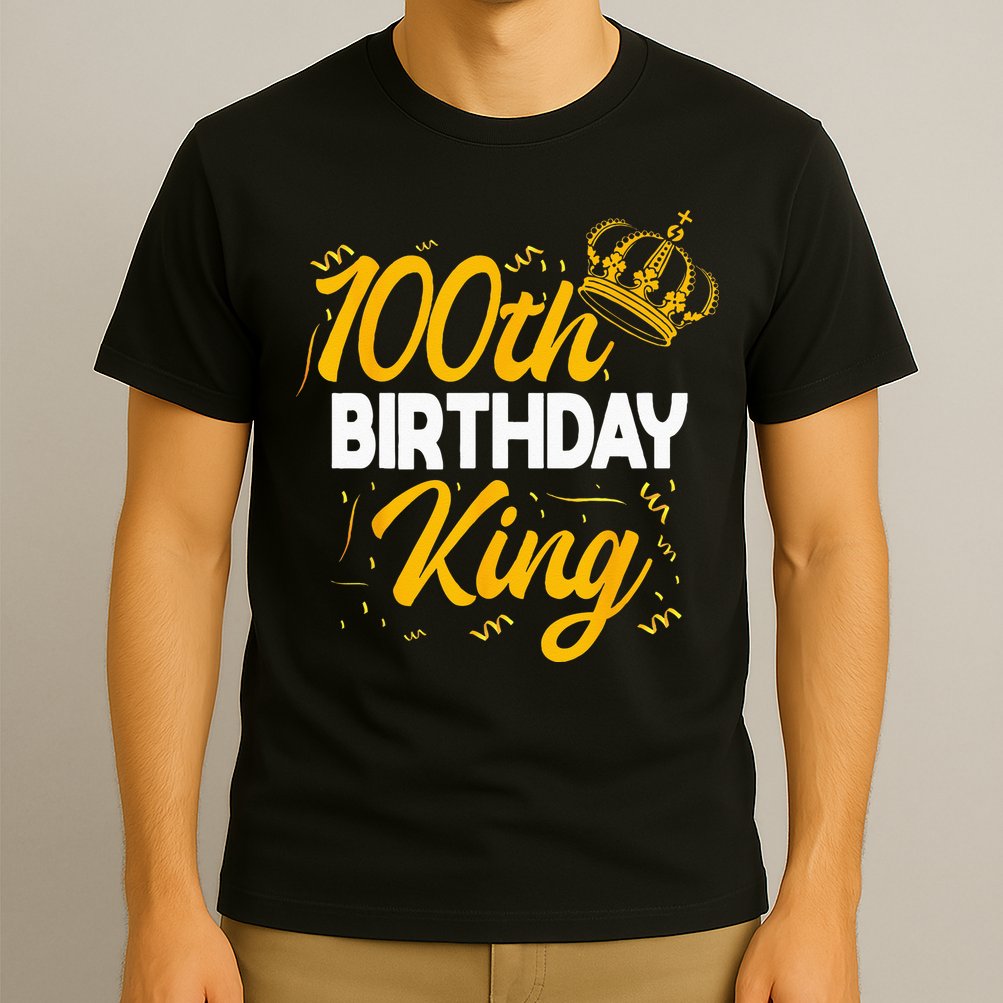 100th Birthday King Party Crown Bday Celebration T-Shirt