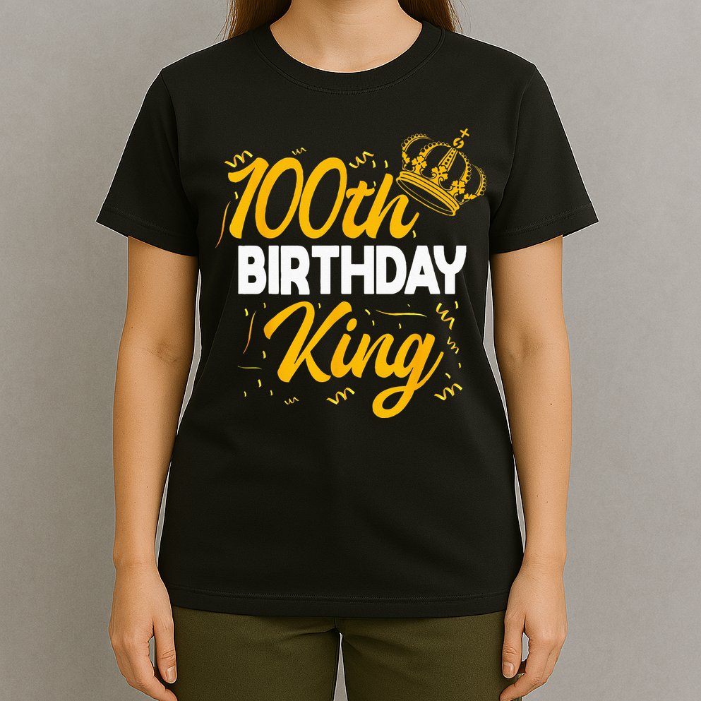 100th Birthday King Party Crown Bday Celebration T-Shirt