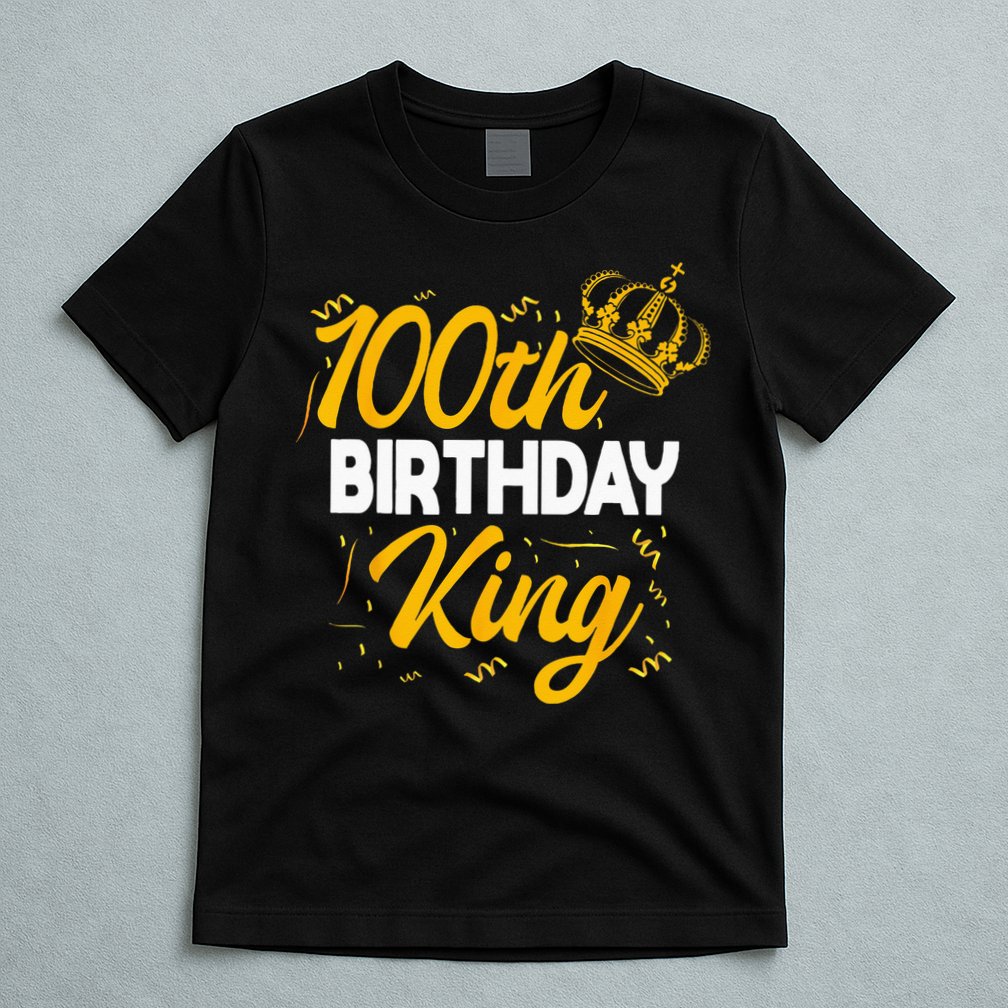 100th Birthday King Party Crown Bday Celebration T-Shirt