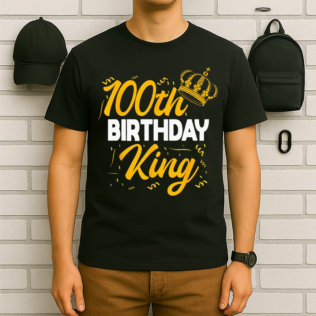 100th Birthday King Party Crown Bday Celebration T-Shirt
