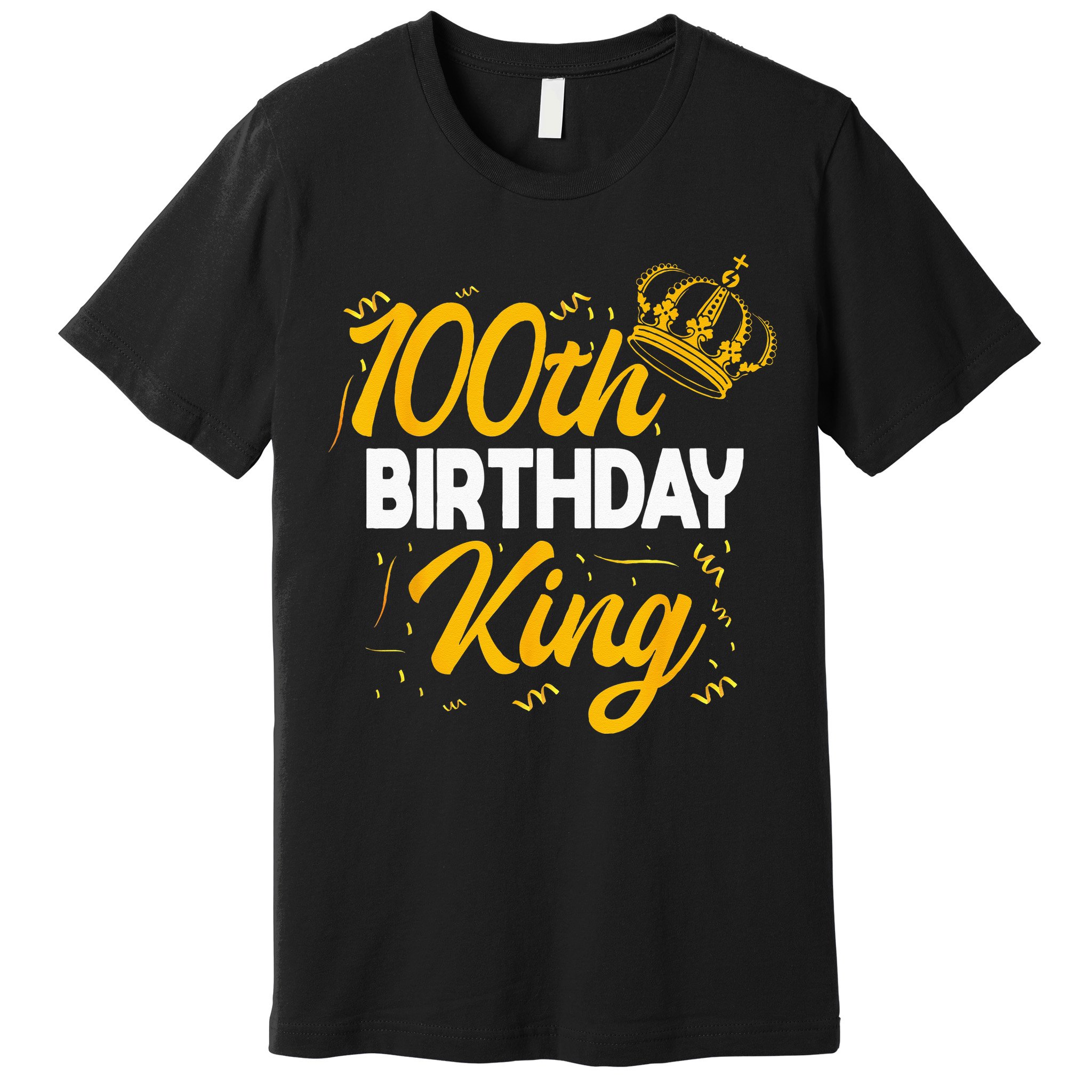 100th Birthday King Party Crown Bday Celebration Premium T-Shirt