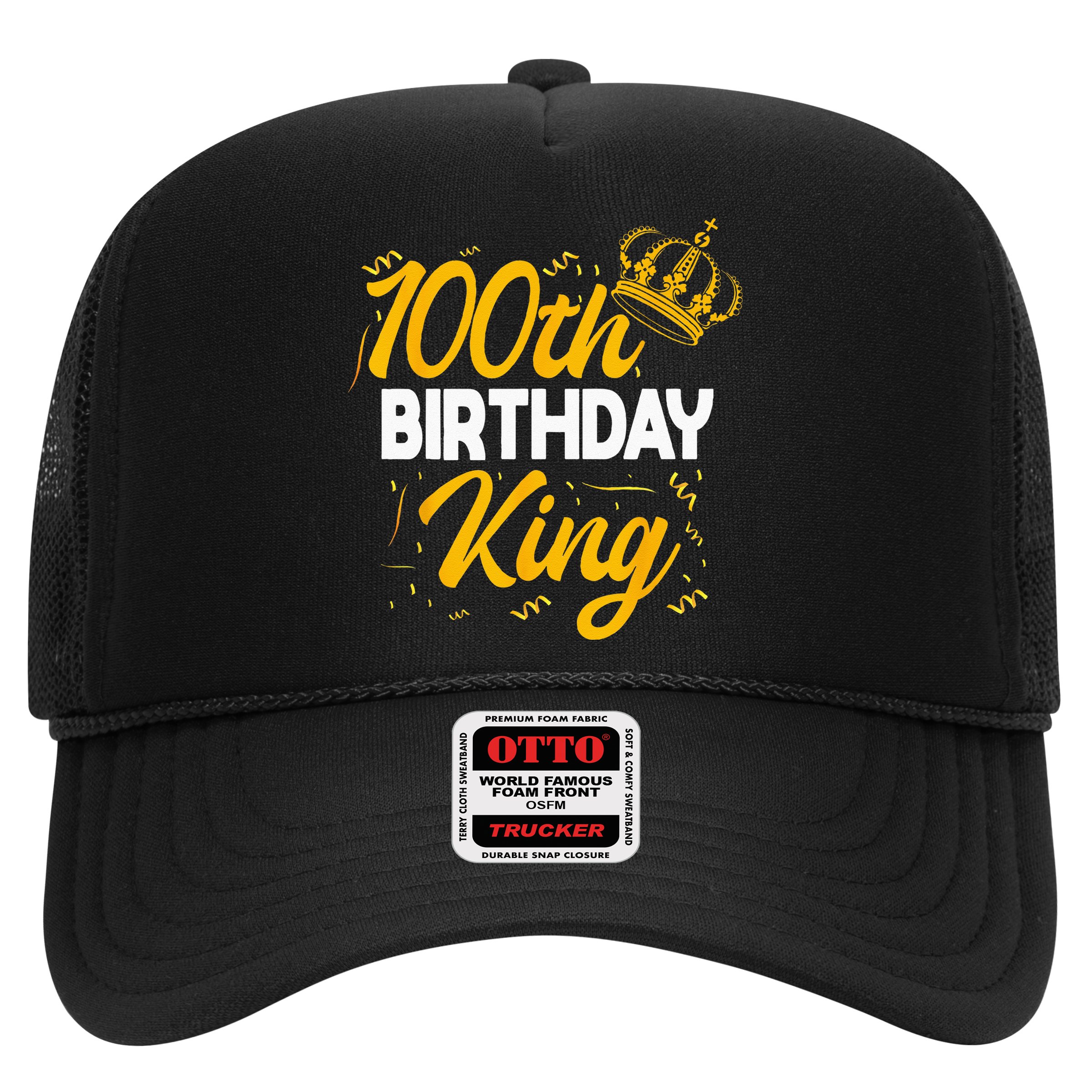 100th Birthday King Party Crown Bday Celebration Hat
