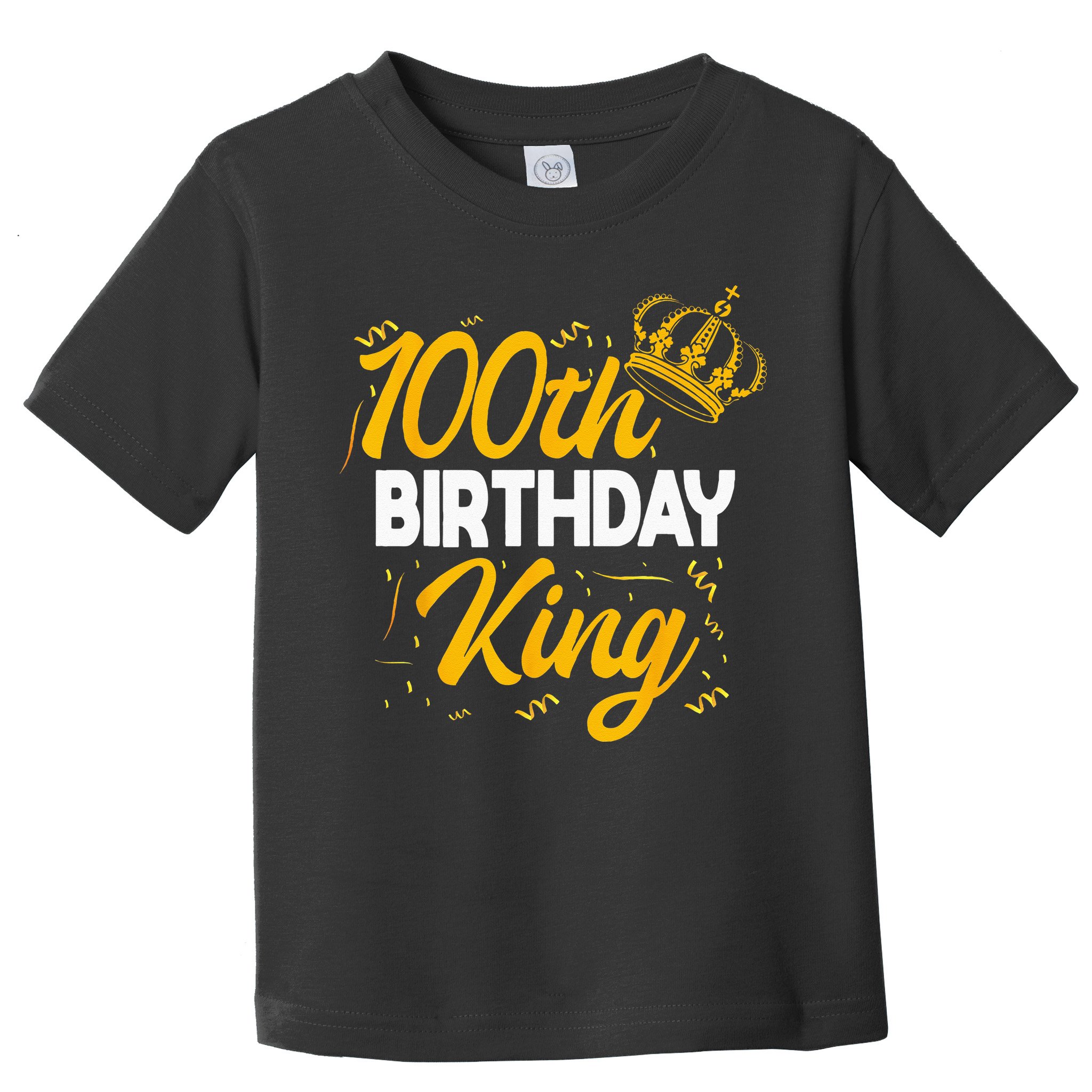 100th Birthday King Party Crown Bday Celebration Toddler T-Shirt