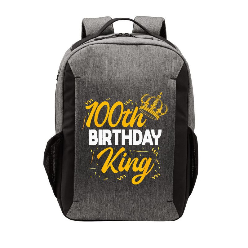 100th Birthday King Party Crown Bday Celebration Vector Backpack