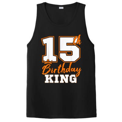 15th Birthday King Party Crown Bday Celebration PosiCharge Competitor Tank