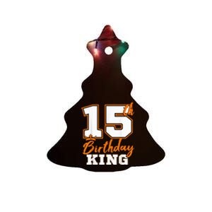 15th Birthday King Party Crown Bday Celebration Ceramic Tree Ornament