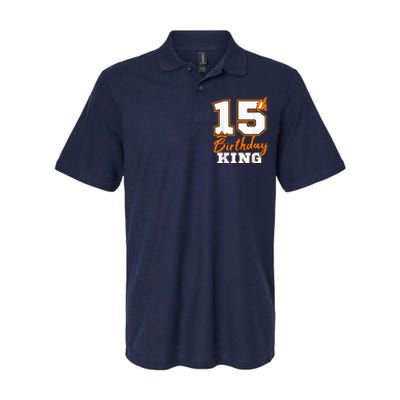 15th Birthday King Party Crown Bday Celebration Softstyle Adult Sport Polo