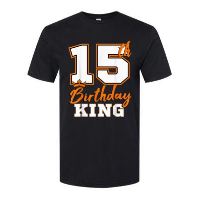 15th Birthday King Party Crown Bday Celebration Softstyle CVC T-Shirt