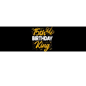 15th Birthday King Party Crown Bday Celebration Bumper Sticker