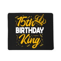 15th Birthday King Party Crown Bday Celebration Mousepad