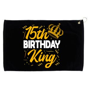 15th Birthday King Party Crown Bday Celebration Grommeted Golf Towel