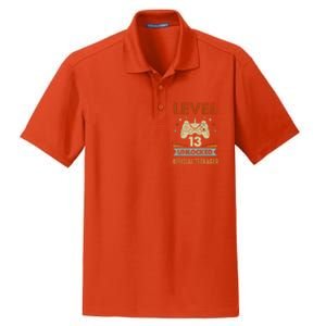 13th Birthday Level 13 Unlocked Teenager Dry Zone Grid Polo