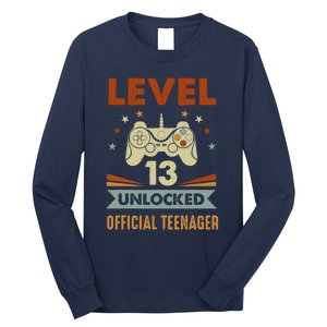 13th Birthday Level 13 Unlocked Teenager Long Sleeve Shirt