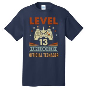 13th Birthday Level 13 Unlocked Teenager Tall T-Shirt