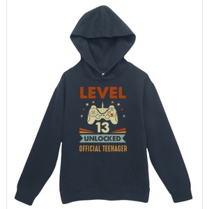 13th Birthday Level 13 Unlocked Teenager Urban Pullover Hoodie