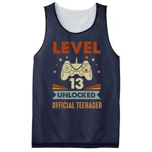 13th Birthday Level 13 Unlocked Teenager Mesh Reversible Basketball Jersey Tank