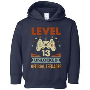 13th Birthday Level 13 Unlocked Teenager Toddler Hoodie